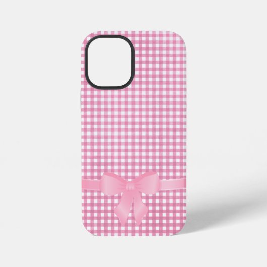 roze boog op gingham Hoesje-Mate iPhone case Hoesje (Achterkant)