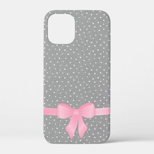 roze boog op grijze en witte Hoesje-Mate iPhone dr Case-Mate iPhone Case (Achterkant)