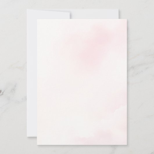 Roze boog op wolk negen Baby shower Kaart (Achterkant)