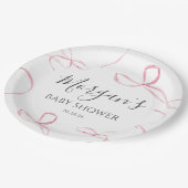 Roze boog Papieren Borden, boog thema decoraties Papieren Bordje (Gekanteld)