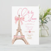 Roze boog Paris Theme Vrijgezellenfeest Kaart (Staand voorkant)