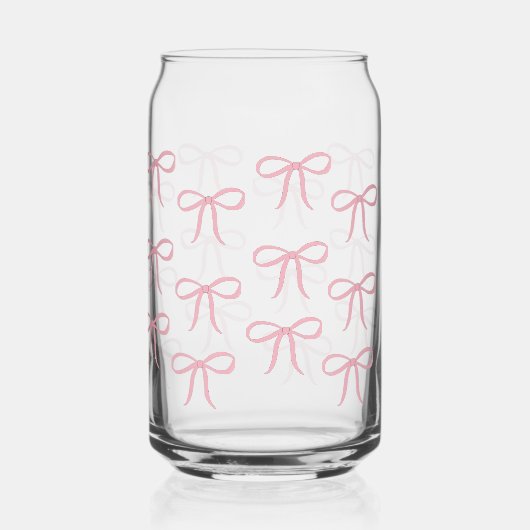 Roze boog patroon blikvorm glas (Achterkant)