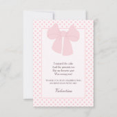 Roze boog polka dot schattige verjaardag bedankkaa bedankkaart (Voorkant)