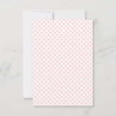 Roze boog polka dot schattige verjaardag bedankkaa bedankkaart (Achterkant)