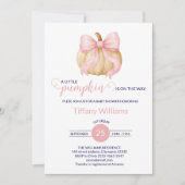 Roze boog pompoen baby shower minimalistisch kaart (Voorkant)