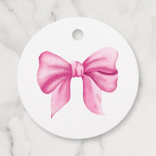 Roze boog - Pop het als ze poppen Bedankjes Labels (Achterkant)