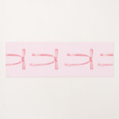 Roze boog preppy girly grandmillenial yogamat (Achterkant (horizontaal))