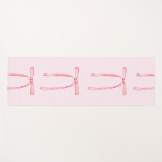 Roze boog preppy girly grandmillenial yogamat (Voorkant (horizontaal))