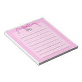 Roze boog print notitieblok (Schuin)
