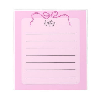 Roze boog print notitieblok