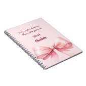 Roze boog quote notitieboek (Rechterzijde)