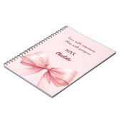 Roze boog quote notitieboek (Linkerzijde)