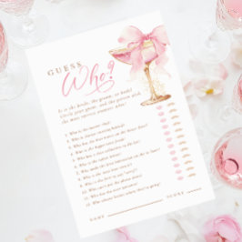 Roze boog Raad eens wie het spel