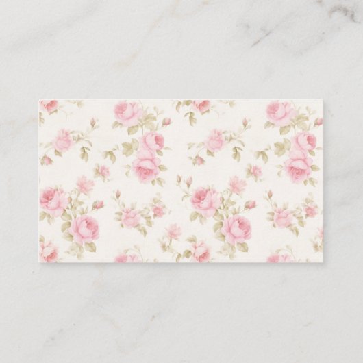 Roze boog rozen preppy baby shower Luier Raffle Informatiekaartje (Achterkant)