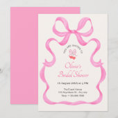 Roze boog schattig vrijgezellenfeest kaart (Voorkant / Achterkant)