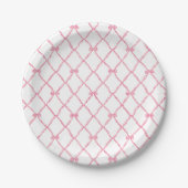 Roze boog Trellis Paper Party Bord (Voorkant)