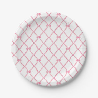 Roze boog Trellis Paper Party Bord