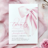 Roze boog twintig verjaardag kaart