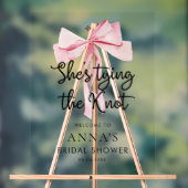 Roze Boog Tying The Knot Vrijgezellenfeest Acryl Bord (Neutraal)