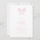 Roze boog uitnodiging Grandmillennial Preppy (Voorkant)