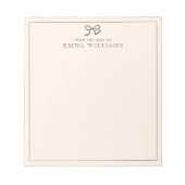 Roze, boog, van het bureau van notitieblok (Voorkant)