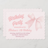 roze boog verjaardag kaart (Voorkant / Achterkant)