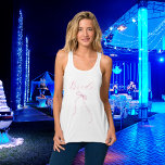 Roze boog Vrijgezellenfeest Tanktop<br><div class="desc">Een t-shirt voor een vrijgezellenfeest of vrijgezellenfeest. Voorzijde: een roze strik en het woord: Bruid Terug: Personaliseer en voeg de naam van de bruid toe,  voeg de feestdatum toe.</div>