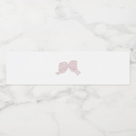 Roze boog water flesetiket waterfles etiket (Enkel label)