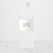 Roze boog water flesetiket waterfles etiket (Voorkant)
