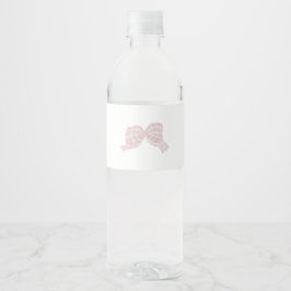 Roze boog water flesetiket waterfles etiket