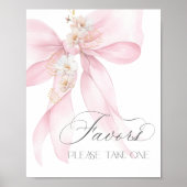 Roze boog waterverf begunstigt baby shower poster (Voorkant)