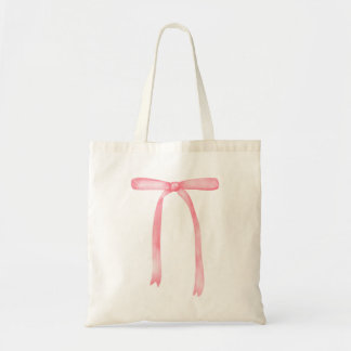 Roze boog waterverf girly preppy tote bag