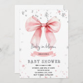 Roze boog winter thema uitnodiging (Voorkant / Achterkant)