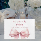 Roze boog wit wenst meisje Baby shower Gastenboek