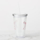 Roze boog Ze bindt de knoop Vrijgezellenfeest guns Acryl Drinkbeker (Links)