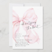 Roze boog Ze bindt de knoop Vrijgezellenfeest Kaart (Voorkant)