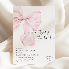 Roze boog Ze bindt de knoop Vrijgezellenfeest Kaart