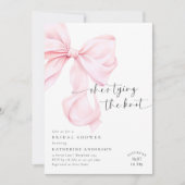 Roze boog Ze bindt de knoop Vrijgezellenfeest Kaart (Voorkant)