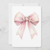 Roze boog Ze bindt de knoop Vrijgezellenfeest Kaart (Achterkant)