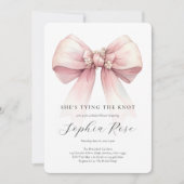 Roze boog Ze bindt de knoop Vrijgezellenfeest Kaart (Voorkant)