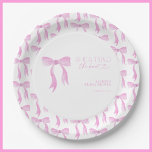 Roze boog Ze bindt de knoop Vrijgezellenfeest Papieren Bordje<br><div class="desc">Een prachtig ingestelde tafel is meer dan alleen een decor - het is een weerspiegeling van liefde, feest en de doordachte details die een moment onvergetelijk maken. De She’s Tying The Knot vrijgezellenfeest borden brengen een moeiteloze elegantie met zich mee, waardoor zelfs de eenvoudigste bijeenkomst een gepolijste aangelegenheid wordt. Gehuld...</div>