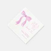 Roze boog Ze bindt de knoop Vrijgezellenfeest Servet (Hoek)