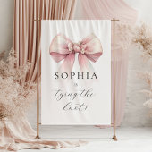 Roze boog Ze bindt de knoop Vrijgezellenfeest Wandkleed