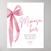 Roze boog Ze is het vastbinden van de knoop Mimosa Poster (Voorkant)