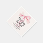 Roze boog Ze Tying The Knot Vrijgezellenfeest Servet (Hoek)