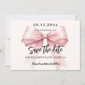 Roze boogcrème Sweet 16 Save the Date kaart (Voorkant)