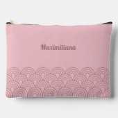 Roze - Boogjes Glam Grote Accessoire Pouch Etui (Voorkant)