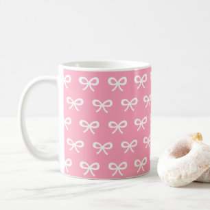 Roze boogpatroon koffiemok