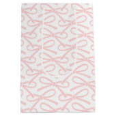  roze boogpatroon wit medium geschenktas medium cadeauzakje (Achterkant)