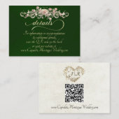 Roze boogrand, QR-code - Smaragd Informatiekaartje (Voorkant / Achterkant)